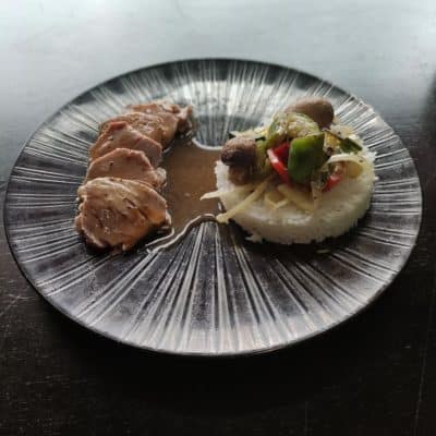 La Mie Dinette vous propose ce plat gourmand de filet mignon sauce au thym.